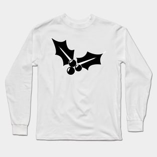 Christmas Mistletoe - Black and White 2 Long Sleeve T-Shirt